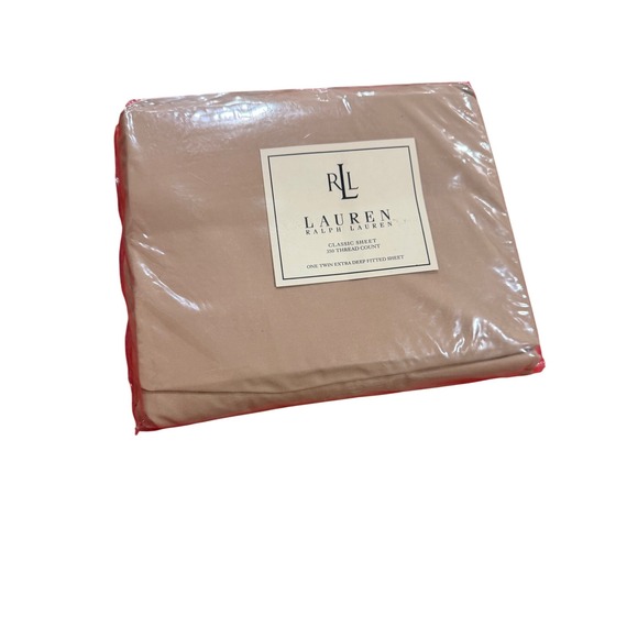 Lauren Ralph Lauren Other - Lauren Ralph Lauren Twin Extra Deep Fitted Sheet 350 TC Supima Cotton Camel Tan